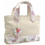 Yoshi Hampton Vintage Stamp Print Leather Grab Bag / Handbag